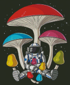 Space Mushrooms Diamond Painting