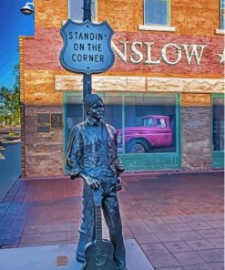 Standin On The Corner In Winslow Arizona Statue Diamond Painting