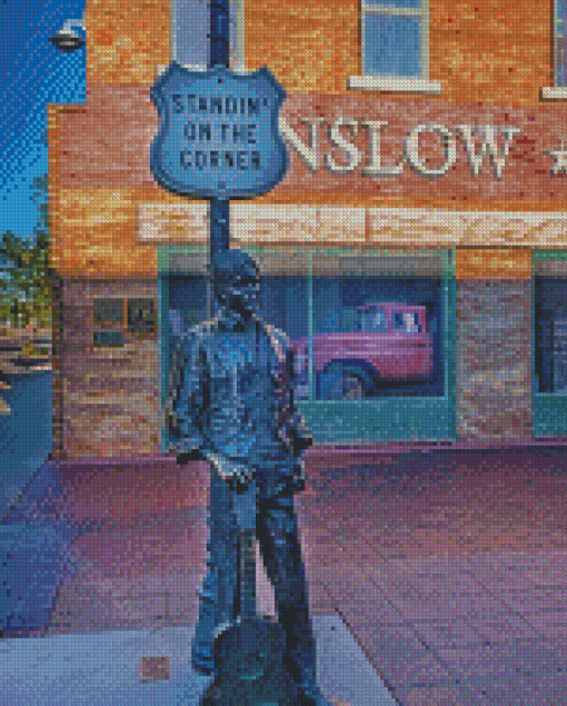 Standin On The Corner In Winslow Arizona Statue Diamond Painting