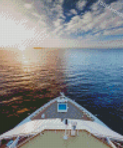 Sunrise Cruise Ship Prow Diamond Painting