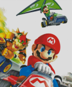 The Racing Video Game Mario Kart Diamond Painting