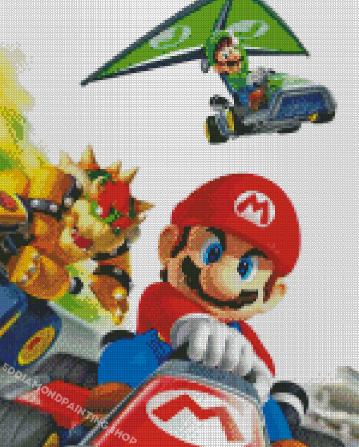 The Racing Video Game Mario Kart Diamond Painting