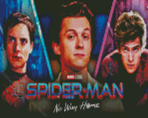 Three Superheroes Spidermen Diamond Painting