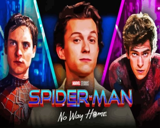 Three Superheroes Spidermen Diamond Painting