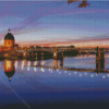 Toulouse Pont Saint Pierre Water Reflection Diamond Painting