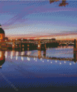 Toulouse Pont Saint Pierre Water Reflection Diamond Painting