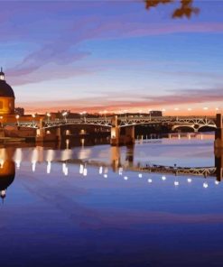 Toulouse Pont Saint Pierre Water Reflection Diamond Painting