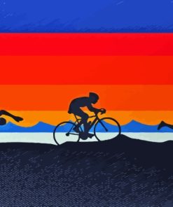 Triathlons Poster Art Diamond Painting