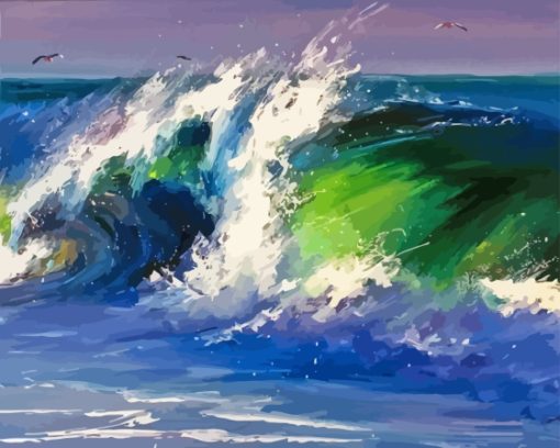 Waves Crashing Diamond Painting