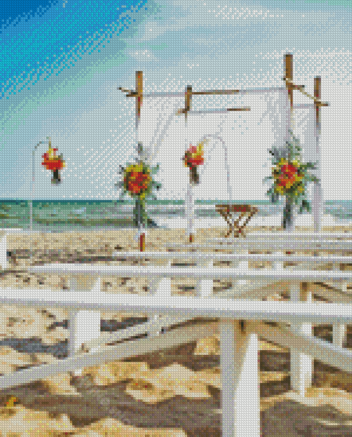 Wedding On Beach Diamond Painting