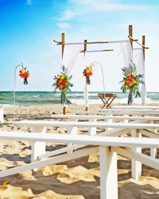 Wedding On Beach Diamond Painting