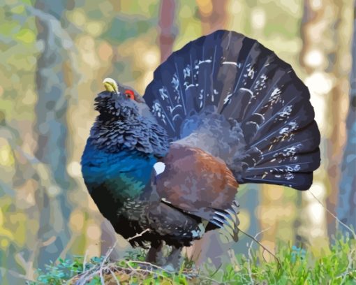 Western Capercaillie Bird Diamond Painting