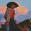 Western Cowgirl With Horse Diamond Painting