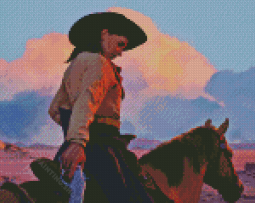 Western Cowgirl With Horse Diamond Painting