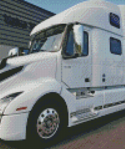 White Volvo Truck Diamond Painting