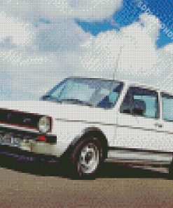 White WV Golf MK1 Car Diamond Painting