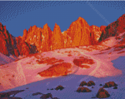 Winter Snow Mt Whitney California Diamond Painting