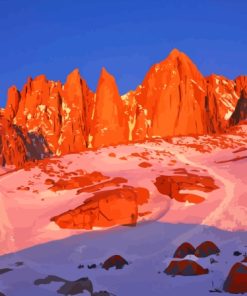 Winter Snow Mt Whitney California Diamond Painting