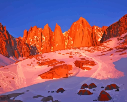 Winter Snow Mt Whitney California Diamond Painting