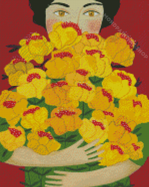 Yellow Flowers Virginia Cognet Diamond Painting