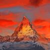 Zermatt Mountain Sunset Diamond Painting