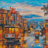 Abstract San Francisco Cable Cars Diamond Painting