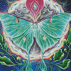 Aesthetic Luna Moth Diamond Painting