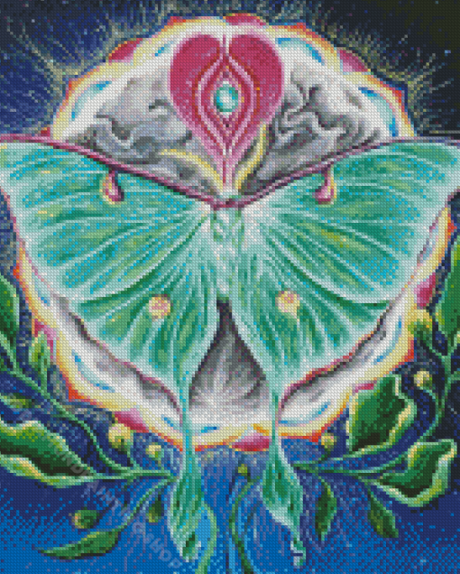 Aesthetic Luna Moth Diamond Painting