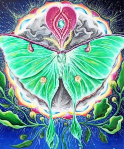 Aesthetic Luna Moth Diamond Painting