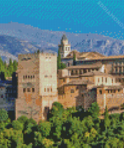 Aesthetic Alhambra Palace Diamond Painting