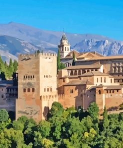 Aesthetic Alhambra Palace Diamond Painting