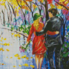 Aesthetic Couple Colorful Park Diamond Painting