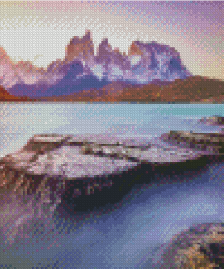 Aesthetic Lake Pehoe Diamond Painting