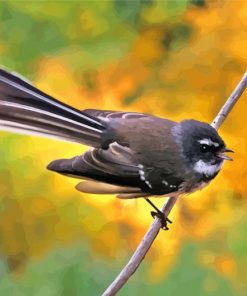 Aesthetic New Zealand Fantail Diamond Painting