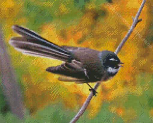 Aesthetic New Zealand Fantail Diamond Painting