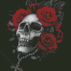 Aesthetic Rose Skull Diamond Painting