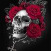 Aesthetic Rose Skull Diamond Painting