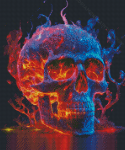 Fire Skull Diamond Painting