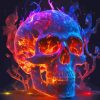 Fire Skull Diamond Painting