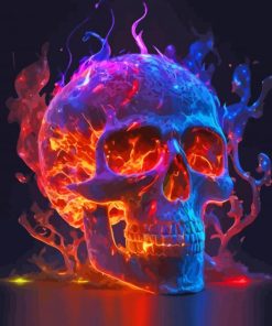 Fire Skull Diamond Painting