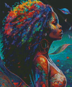 Afro Lady Diamond Painting