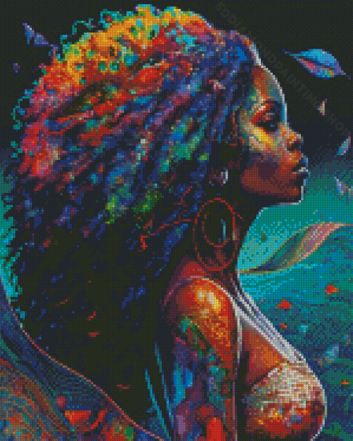 Afro Lady Diamond Painting