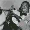 Black And White Louis Armstrong Diamond Painting
