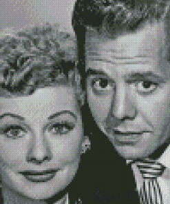 Black And White Ricky And Lucy Diamond Painting