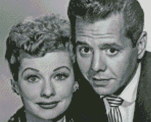 Black And White Ricky And Lucy Diamond Painting