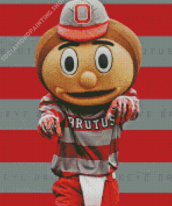 Brutus Buckeye Art Diamond Painting