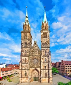 Chiesa Di San Lorenzo Nuremberg Germany Diamond Painting