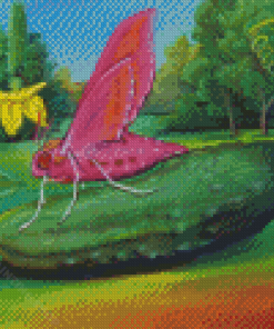 Rosy Maple Moth Diamond Painting