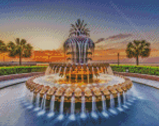 Water Fountain Diamond Painting