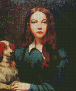 Lady With Dog Diamond Painting